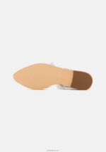 Anna Field kvinner ankelstropp i skinn ballettpumps hvit P266L2169 - Bilde 5