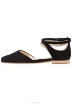 Anna Field kvinner ankelstropp i skinn ballettpumps svart P266L2156 - Bilde 2