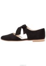 Anna Field kvinner ankelstropp i skinn ballettpumps svart P266L2159 - Bilde 2