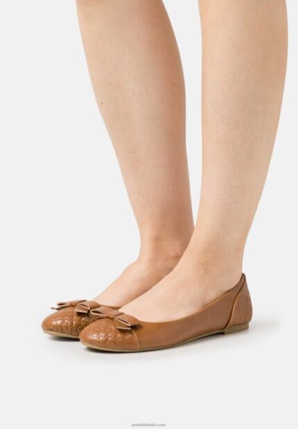 Anna Field kvinner ballett pumps cognac P266L2123