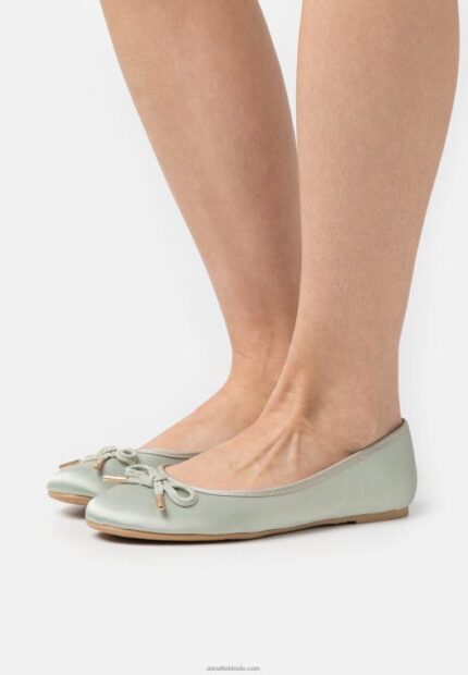 Anna Field kvinner ballett pumps grønn P266L2149