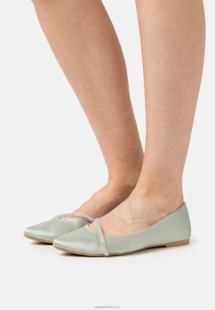 Anna Field kvinner ballett pumps grønn P266L2150