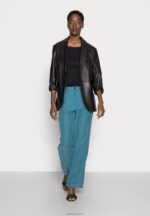 Anna Field kvinner basic langermet topp svart P266L542 - Bilde 2