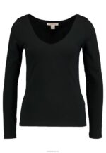 Anna Field kvinner basic langermet topp svart P266L594 - Bilde 4