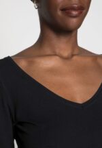 Anna Field kvinner basic langermet topp svart P266L594 - Bilde 5