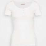 Anna Field kvinner basic t-skjorte hvit P266L238