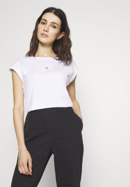 Anna Field kvinner basic t-skjorte hvit P266L280