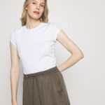 Anna Field kvinner basic t-skjorte hvit P266L304