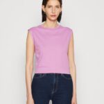 Anna Field kvinner basic t-skjorte lilla P266L363
