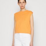 Anna Field kvinner basic t-skjorte oransje P266L365