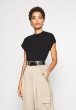 Anna Field kvinner basic t-skjorte svart P266L244