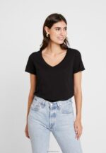 Anna Field kvinner basic t-skjorte svart P266L287