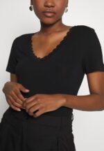Anna Field kvinner basic t-skjorte svart P266L377 - Bilde 5
