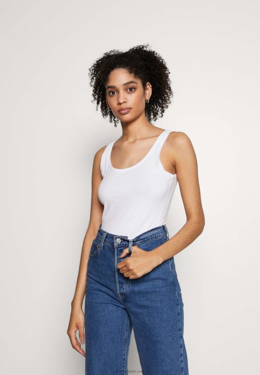 Anna Field kvinner basic tank 3er pack topp svart hvit mottl P266L434 - Bilde 3