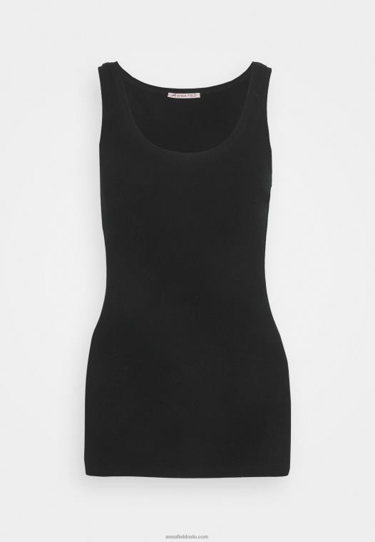 Anna Field kvinner basic tank 3er pack topp svart/svart/svart P266L468 - Bilde 2