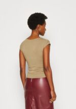Anna Field kvinner beige t-skjorte med trykk P266L309 - Bilde 3