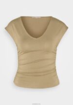 Anna Field kvinner beige t-skjorte med trykk P266L309 - Bilde 5