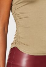Anna Field kvinner beige t-skjorte med trykk P266L309 - Bilde 6