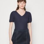 Anna Field kvinner bluse mørkeblå P266L356