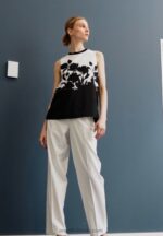 Anna Field kvinner bluse sort/hvit P266L504 - Bilde 2
