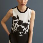 Anna Field kvinner bluse sort/hvit P266L504