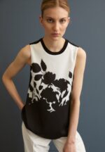 Anna Field kvinner bluse sort/hvit P266L504
