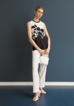 Anna Field kvinner bluse sort/hvit P266L504 - Bilde 3
