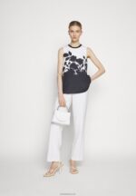Anna Field kvinner bluse sort/hvit P266L504 - Bilde 6