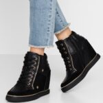 Anna Field kvinner bootie high-top joggesko svart P266L1232