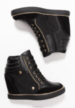 Anna Field kvinner bootie high-top joggesko svart P266L1232 - Bilde 4
