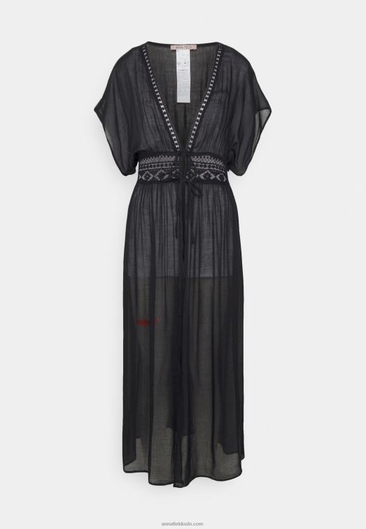 Anna Field kvinner brodert cover up 802 svart strandtilbehør 802 svart P266L739 - Bilde 4