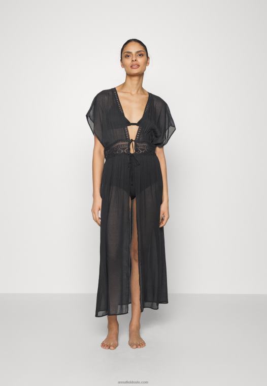 Anna Field kvinner brodert cover up 802 svart strandtilbehør 802 svart P266L739 - Bilde 1