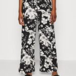 Anna Field kvinner bukser svart/off white P266L640