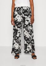 Anna Field kvinner bukser svart/off white P266L640
