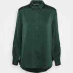 Anna Field kvinner button-down bluse grønn P266L670