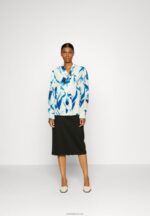 Anna Field kvinner button-down bluse hvit, blå P266L679 - Bilde 2