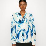 Anna Field kvinner button-down bluse hvit, blå P266L679