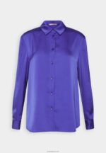 Anna Field kvinner button-down bluse mørkeblå P266L674 - Bilde 4