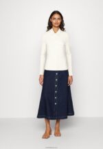 Anna Field kvinner button-down bluse off-white P266L672 - Bilde 2