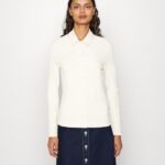 Anna Field kvinner button-down bluse off-white P266L672
