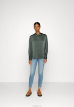 Anna Field kvinner button-down bluse oliven P266L681 - Bilde 2