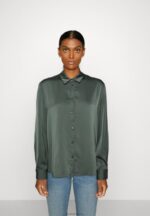 Anna Field kvinner button-down bluse oliven P266L681