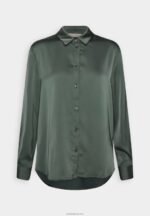 Anna Field kvinner button-down bluse oliven P266L681 - Bilde 4