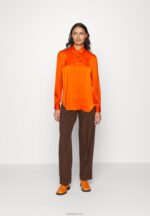 Anna Field kvinner button-down bluse oransje P266L669 - Bilde 2