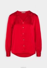 Anna Field kvinner button-down bluse rød P266L678 - Bilde 4