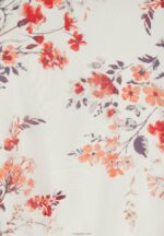 Anna Field kvinner chiffon omslagsbeltebluse hvit/rød P266L691 - Bilde 3