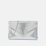 Anna Field kvinner clutch 104 sølv P266L2429