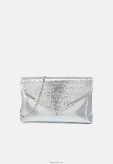 Anna Field kvinner clutch 104 sølv P266L2429