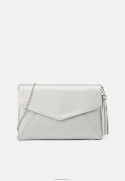 Anna Field kvinner clutch 971 sølvfarget P266L2444