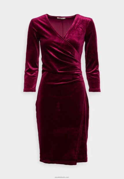 Anna Field kvinner cocktailkjole selskapskjole bordeaux P266L73